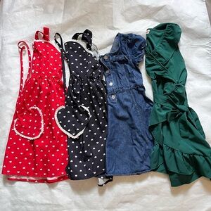 Girls Stylish Kids Dress 4- Set  For girls- Green, Blue, black and Red 6/7 years